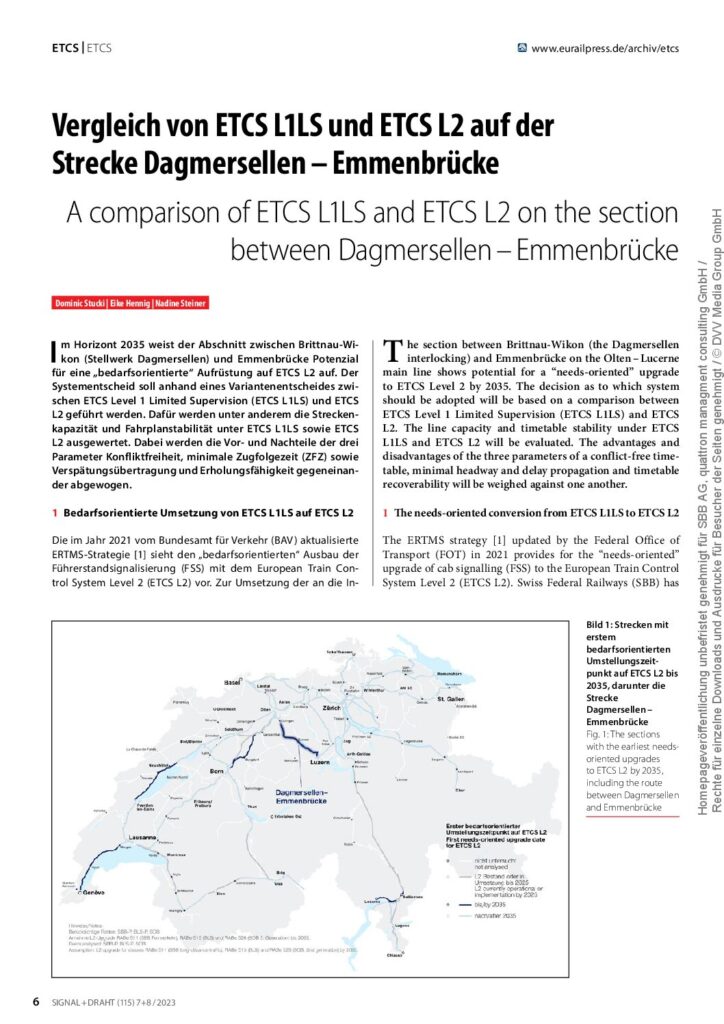 ETCS L1LS und ETCS L2