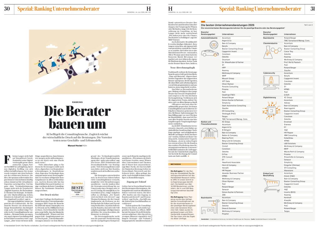quattron GmbH erneut als „Beste Unternehmensberater 2026″ ausgezeichnet