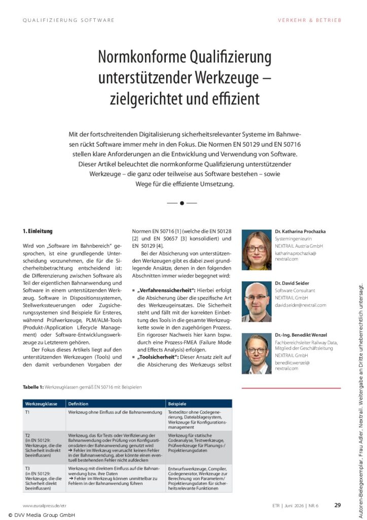 Normkonforme Qualifizierung unterstützender Werkzeuge zielgerichtet und effizient